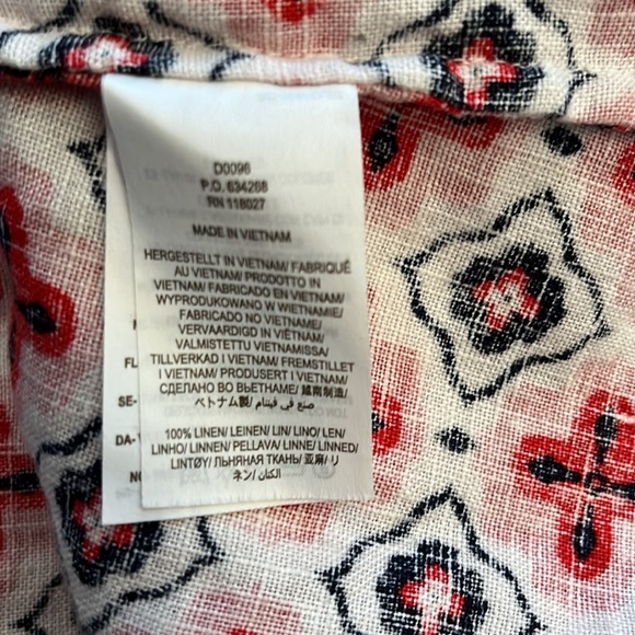 Boden Linen Long-sleeve V-neck Dress with Pockets - Picture 9 of 16